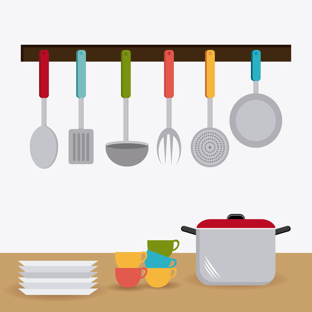 Κουζίνα σχεδιασμό εικονογράφηση - Διάνυσμα, εικόνα