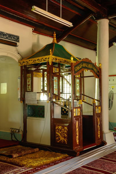 Mimbar van Peringgit moskee in Malakka, Maleisië - Foto, afbeelding