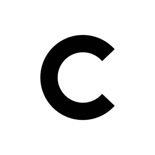 Icono de copyright aislado sobre fondo blanco. símbolos de copyright - Vector, imagen