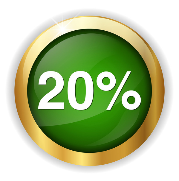 20 percent icon - Vektor, kép