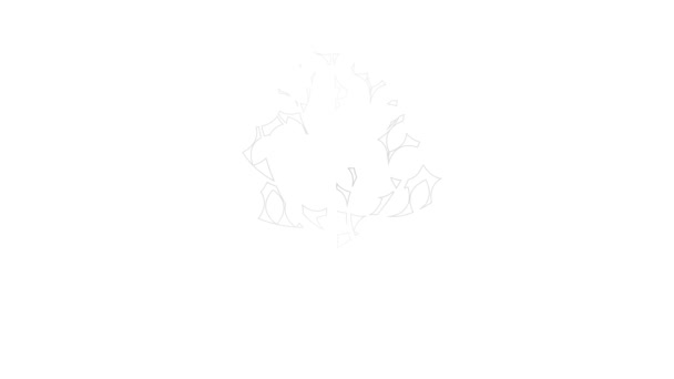 Animiertes lineares silbernes Symbol eines Baumes mit Blättern. Liniensymbol wird allmählich gezeichnet. Konzept der biologischen Ernährung, Gartenarbeit, Ökologie, Natur. Vektor-Illustration isoliert auf weißem Hintergrund. - Filmmaterial, Video