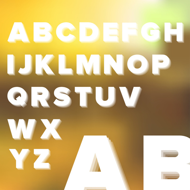 Πολυεπίπεδη Transparetn απλό αλφάβητο - Διάνυσμα, εικόνα