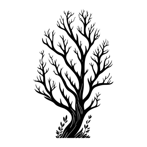 Staghorn Ikona ręka narysować czarny kolor koral logo wektor element i symbol - Wektor, obraz