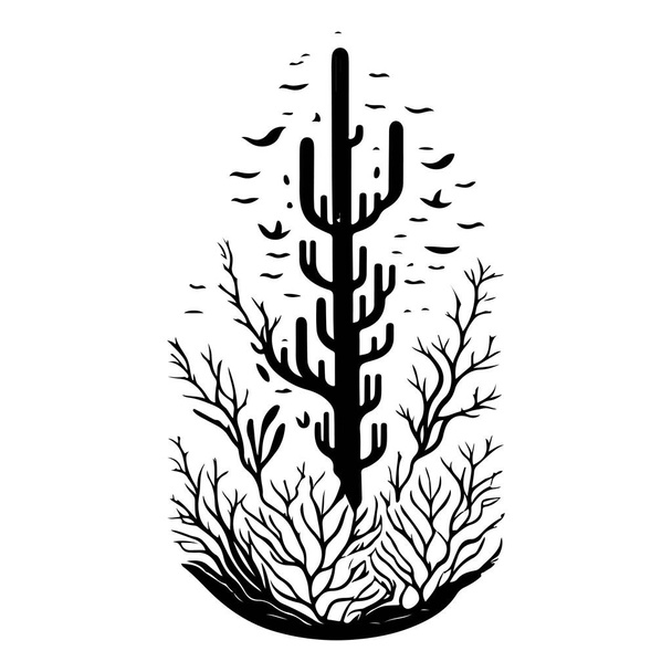Varhany Ikona ruka kreslit černý korál logo vektor prvek a symbol - Vektor, obrázek