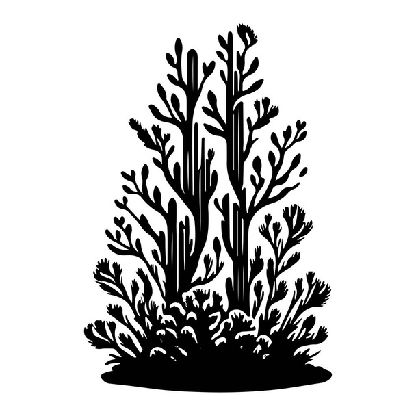 Organ Pipe Icono mano dibujar negro coral logotipo vector elemento y símbolo - Vector, imagen