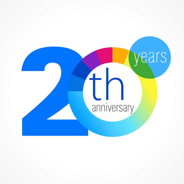20 anniversary chart logo - Vector, Image