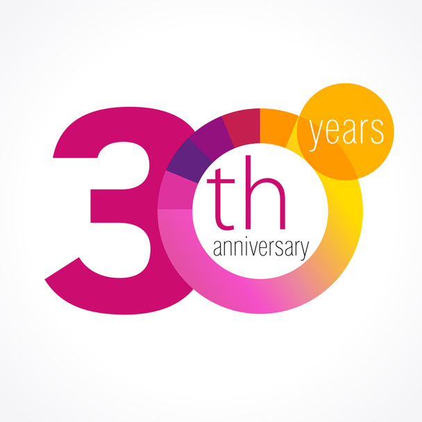 30 anniversary chart logo - Vector, Image