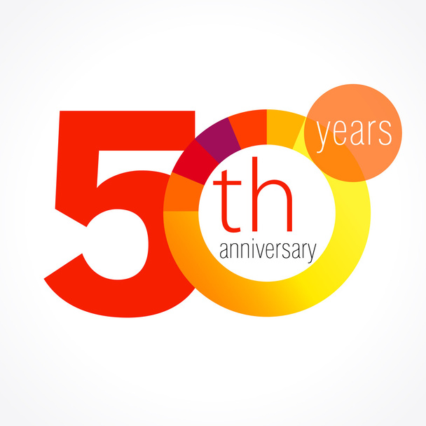 50 anniversary chart logo - Vector, Image