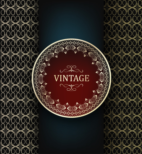 Ornate vintage design invitation - Vektor, Bild
