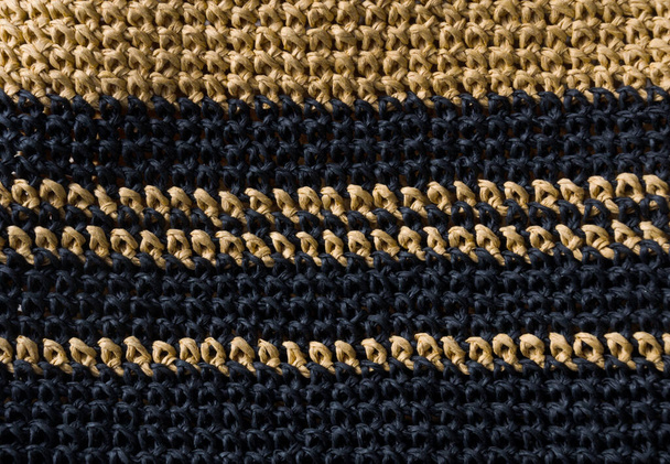 Textura de fio de papel crochê Raffia tricô para sacos, Embreagens, Chapéus, Bolsas. Material ecológico para trabalho artesanal. - Foto, Imagem