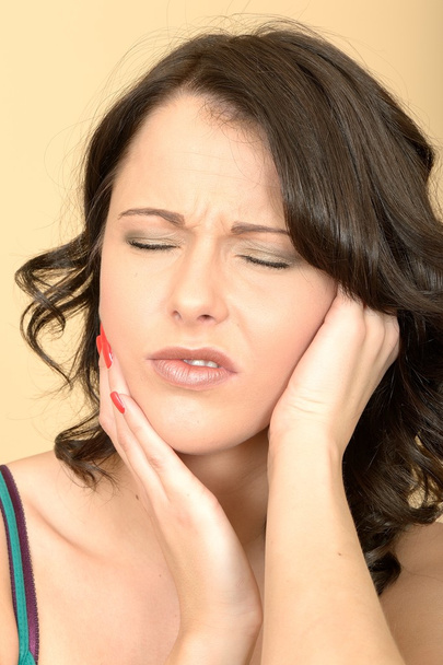 Attractive Young Woman With a Painful Toothache - Photo, Image