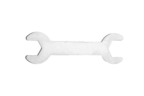 шестигранний гайковий ключ на ізольованому білому фоні крупним планом - Фото, зображення