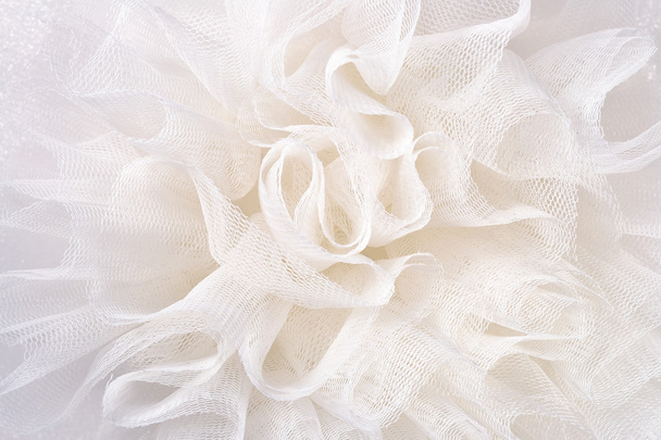 White crumpled tulle - Φωτογραφία, εικόνα