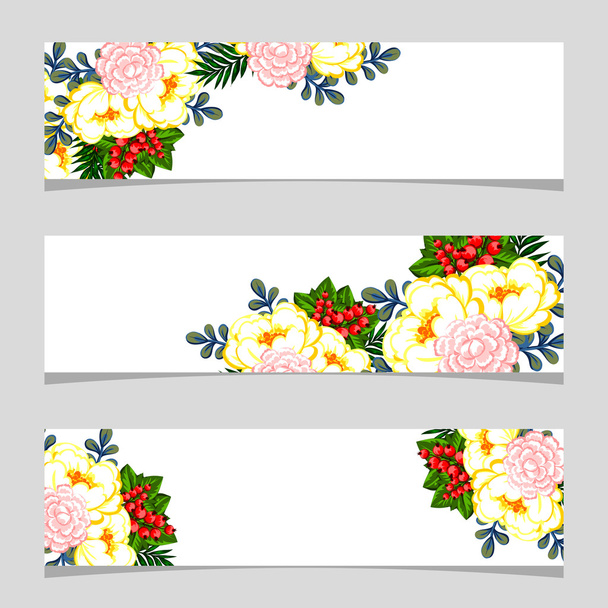 Floral frame with place for text - Vektor, kép