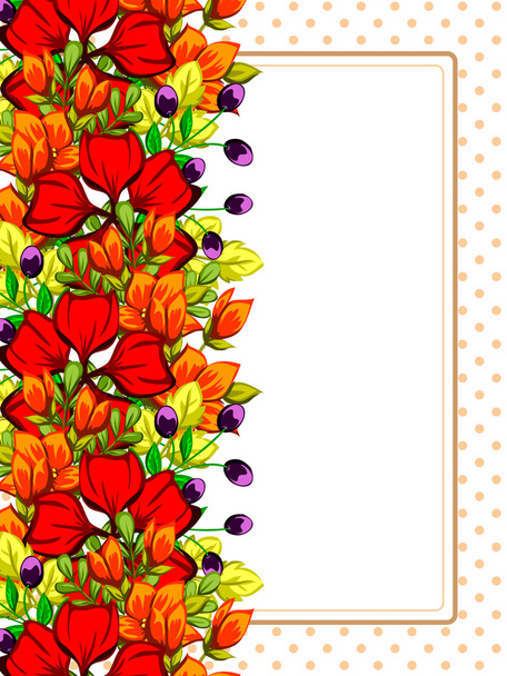 floral πλαίσιο με θέση για κείμενο - Διάνυσμα, εικόνα