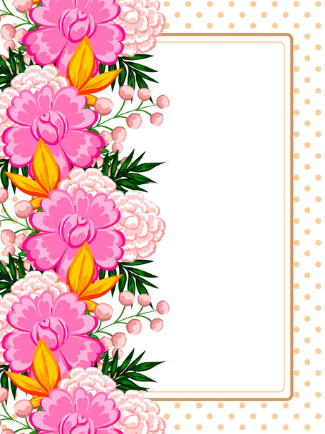 Floral frame with place for text - Vector, Image