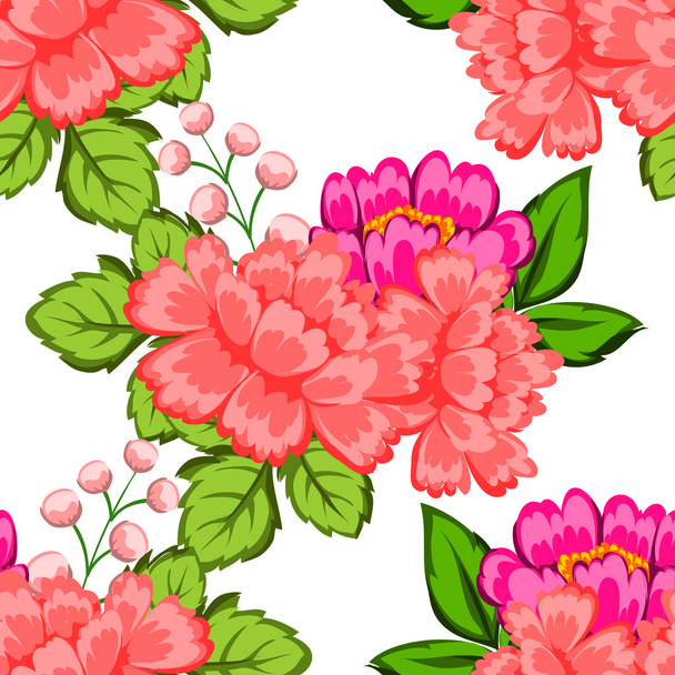 Floral seamless pattern - Вектор,изображение