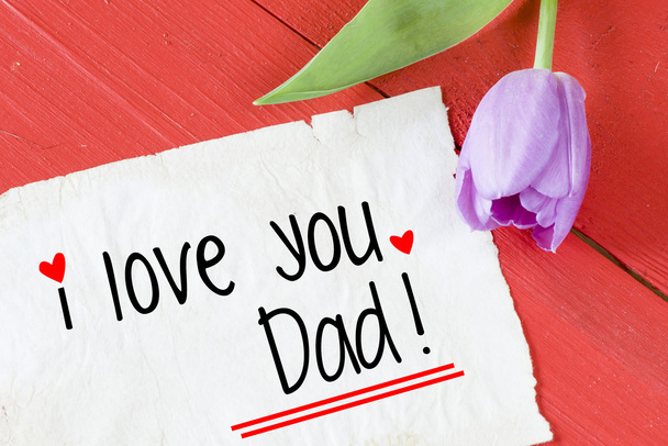 Card with I love you dad - Photo, Image