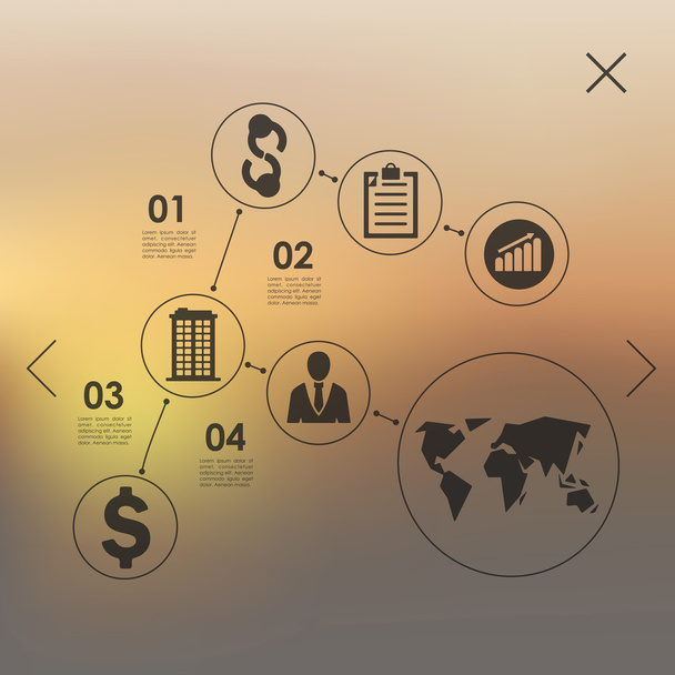 Business infographic with icons - Vector, Image