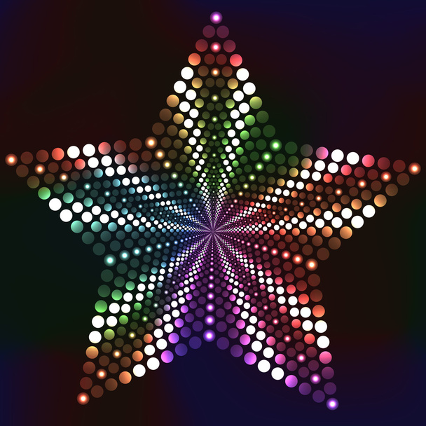Étoile brillante pointillée aux couleurs vives
 - Vecteur, image
