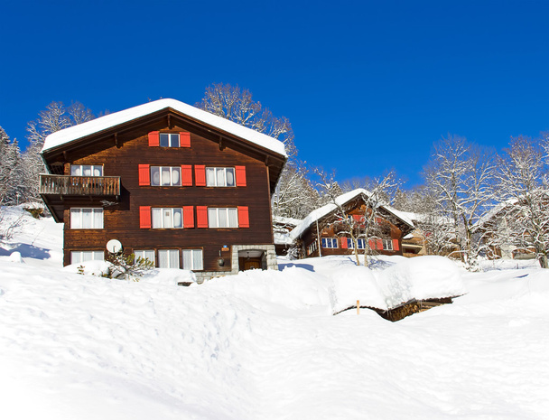 Winter in the Swiss Alps - Фото, изображение