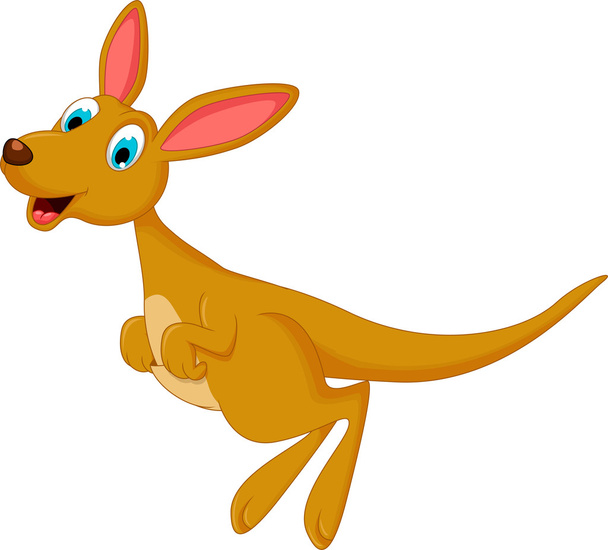 Cartoon Kangaroo springen - Vector, afbeelding