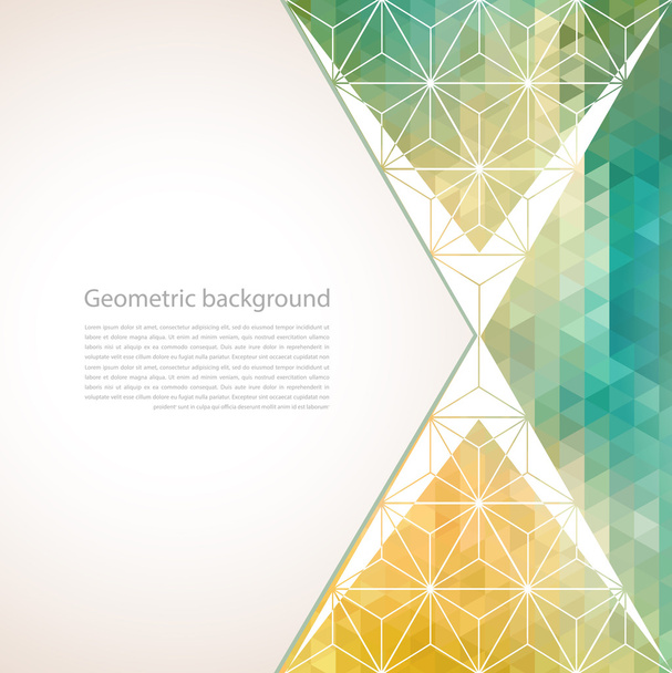 abstracte geometrische achtergrond met veelhoeken - Vector, afbeelding