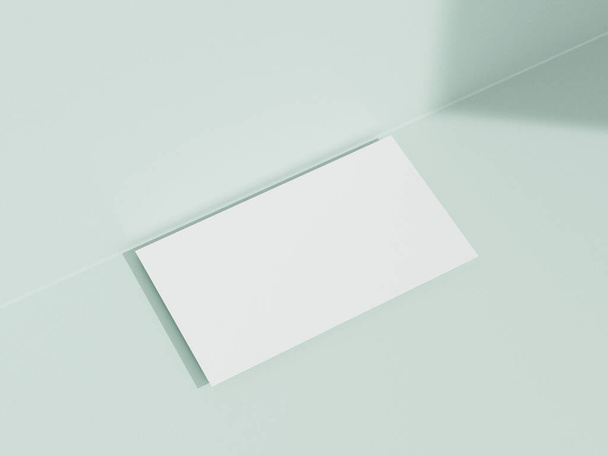 Επαγγελματική κάρτα mockup σε λευκό φόντο - Φωτογραφία, εικόνα