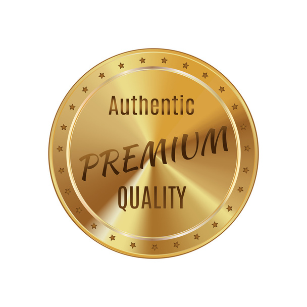 Etiqueta dorada calidad premium
 - Foto, imagen