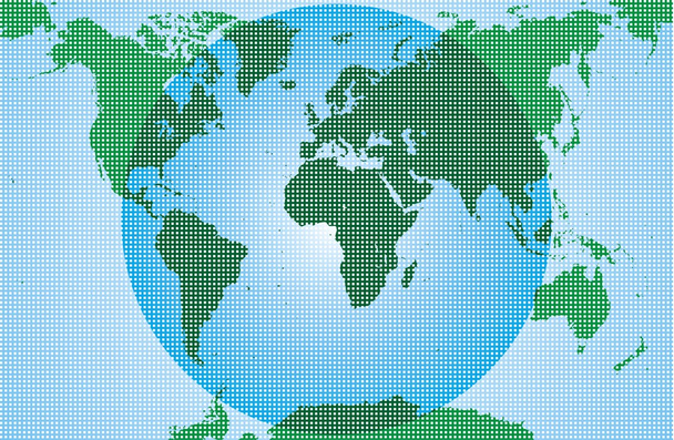 Weltkarte mit jedem Kontinent  - Vektor, Bild