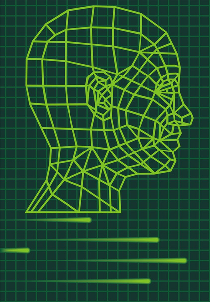 3D людської голови
  - Вектор, зображення