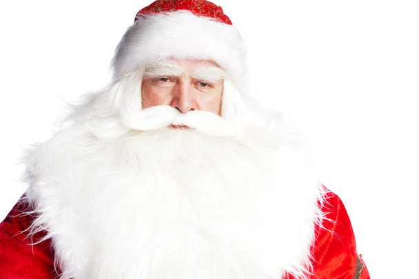 Santa Claus portrait smiling isolated over a white background - Foto, imagen