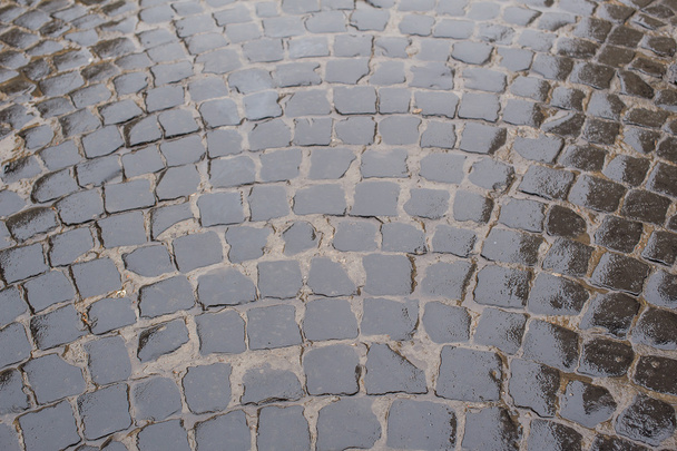 fragment de route pavée de pierre
 - Photo, image