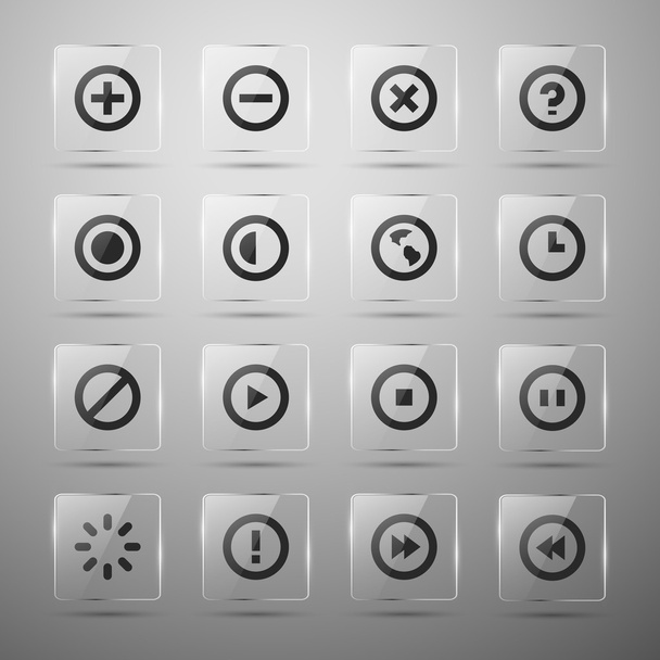 Set of web icons. Vector illustration. - Vector, Image