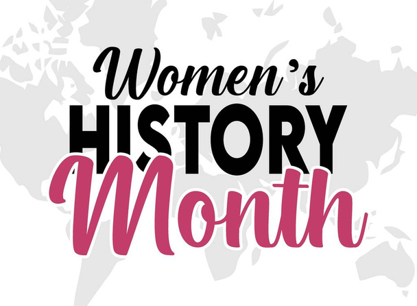 Μήνας Ιστορία των γυναικών Μάρτιος 2024 - Διάνυσμα, εικόνα