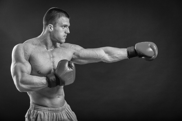 The man in boxing gloves - Fotó, kép