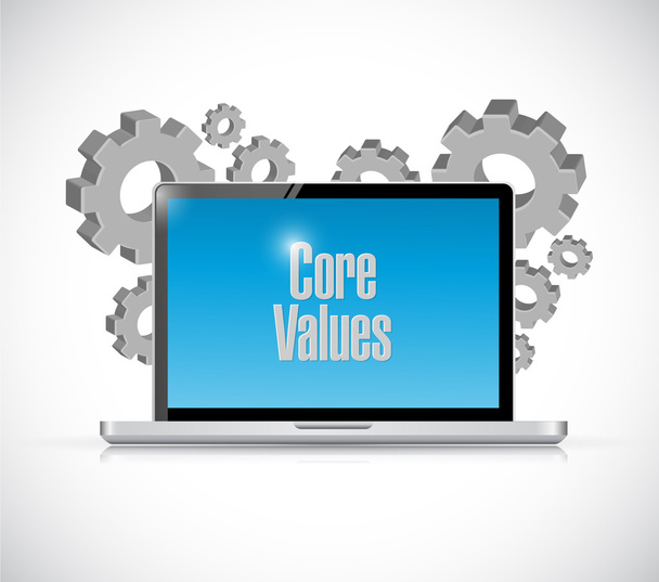 core values technology sign illustration - Photo, Image