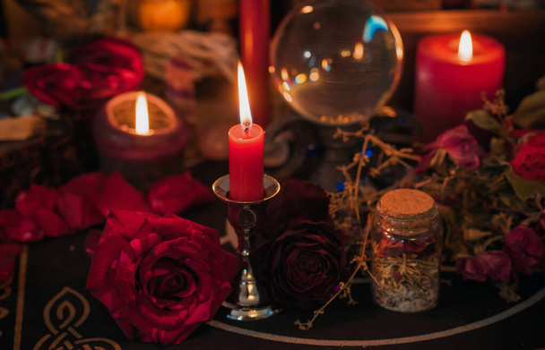 Concept of love magic, love spell attracting love, predictions of fate and other magic. - Photo, Image