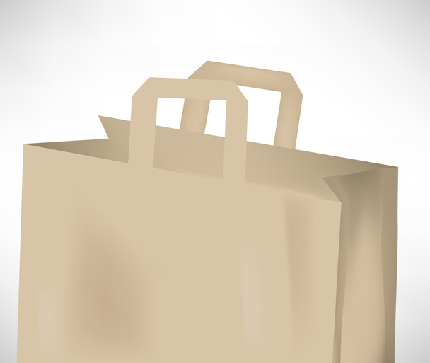 einfache Papier Lebensmitteltasche isoliert - Vektor, Bild