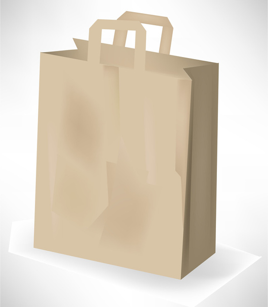 bolsa de papel de supermercado vacía aislada
 - Vector, imagen