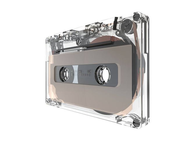 casete de cinta aislado sobre fondo blanco  - Foto, imagen