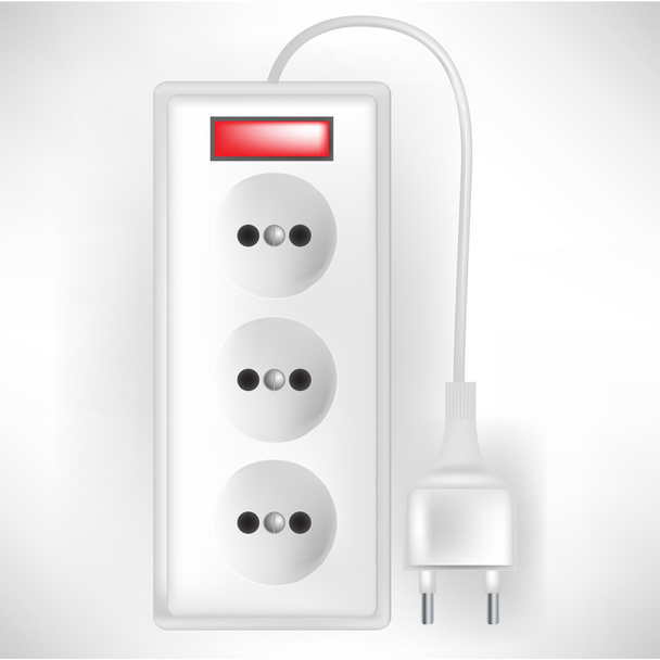 electric outlets with cable - Vector, Image
