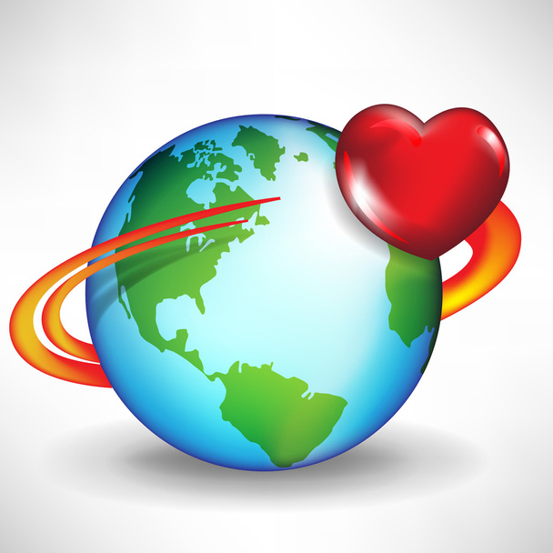 liefde maakt de wereld gaan ronde concept - Vector, afbeelding