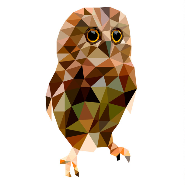 Laag poly ontwerp, Owl - Vector, afbeelding
