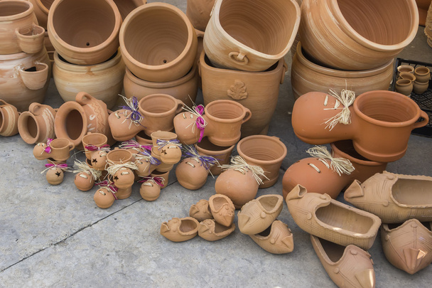 Different clay pots - Fotoğraf, Görsel