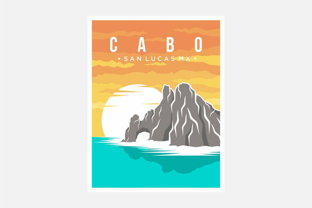 Cabo San Lucas poster vector illustratie ontwerp - Vector, afbeelding