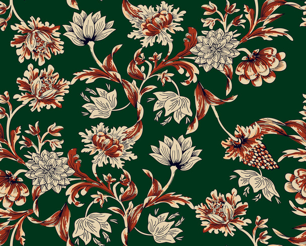 шарф дизайн шаблон бандана шаль, цветочный узор - Фото, изображение