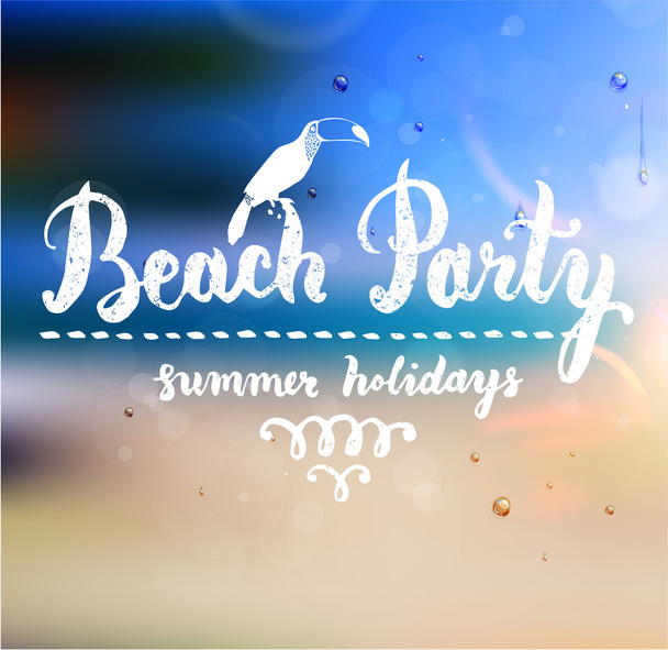 Beach Party label - Wektor, obraz