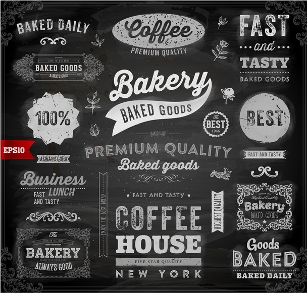 Vintage Bakery Logo Badges and Labels - Vector, afbeelding