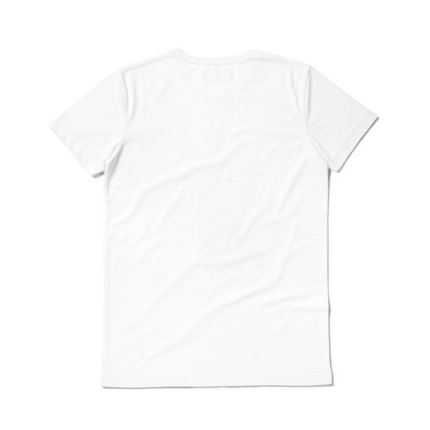 Κοντινό πλάνο άποψη στρογγυλό λαιμό t πουκάμισο απομονωμένο σε λευκό φόντο. - Φωτογραφία, εικόνα